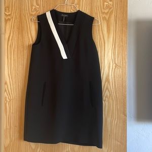 Rag & Bone sleeveless  midi dress with white stripe detail